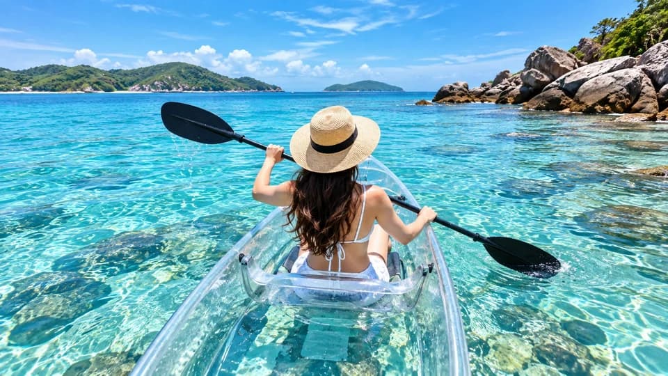 พายเรือคายัคใส